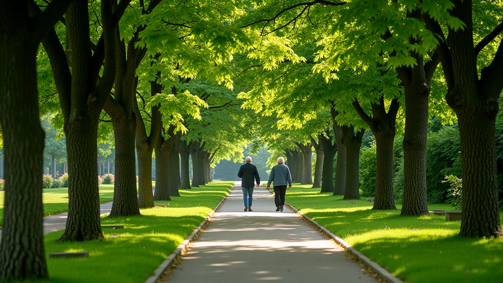 Pilsētas parks ar dzīvajiem kokiem